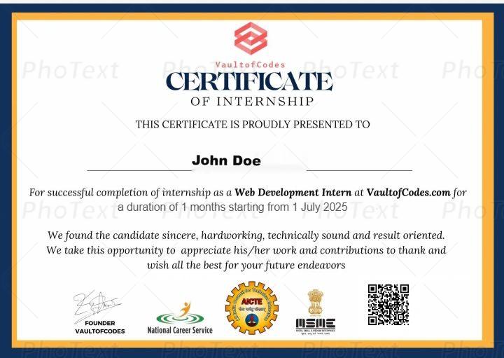 Demo Certificate